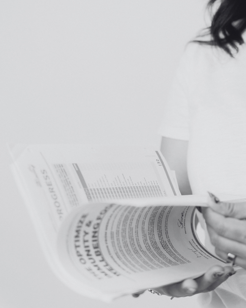 Reviewing a personalized wellness and progress report