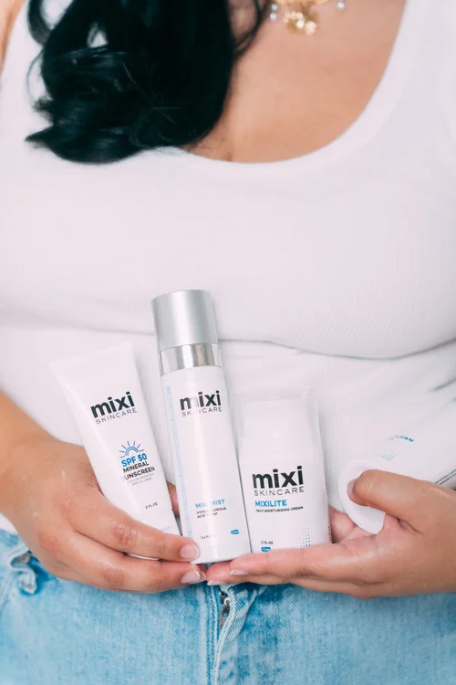 Mixi Skincare mineral sunscreen, mist and moisturiser